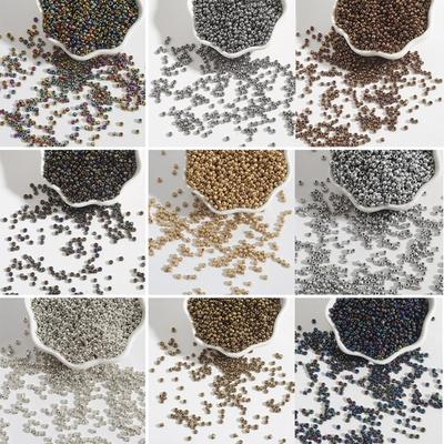 High Quality Acrylic Handmade Decor 1 Pack 2/3/4mm Clothing Loose Beads DIY Jewelry Accessories Metal Color