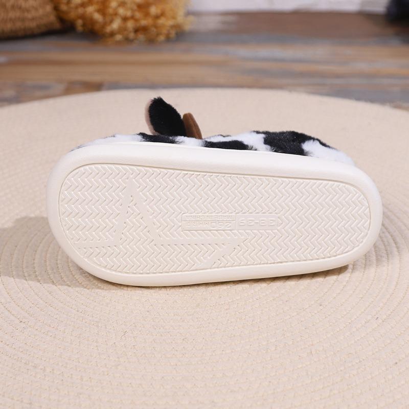 Cross-border thickened bag and cartoon cow Mao Mao slippers winter home leisure indoor home bag head warm and non-slip