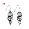 New Fashion 1 Pair Statement Flower Crystal Bead Tassel Fringed Earrings For Women Rhinestone Long Chain Crystal Drop Earrings