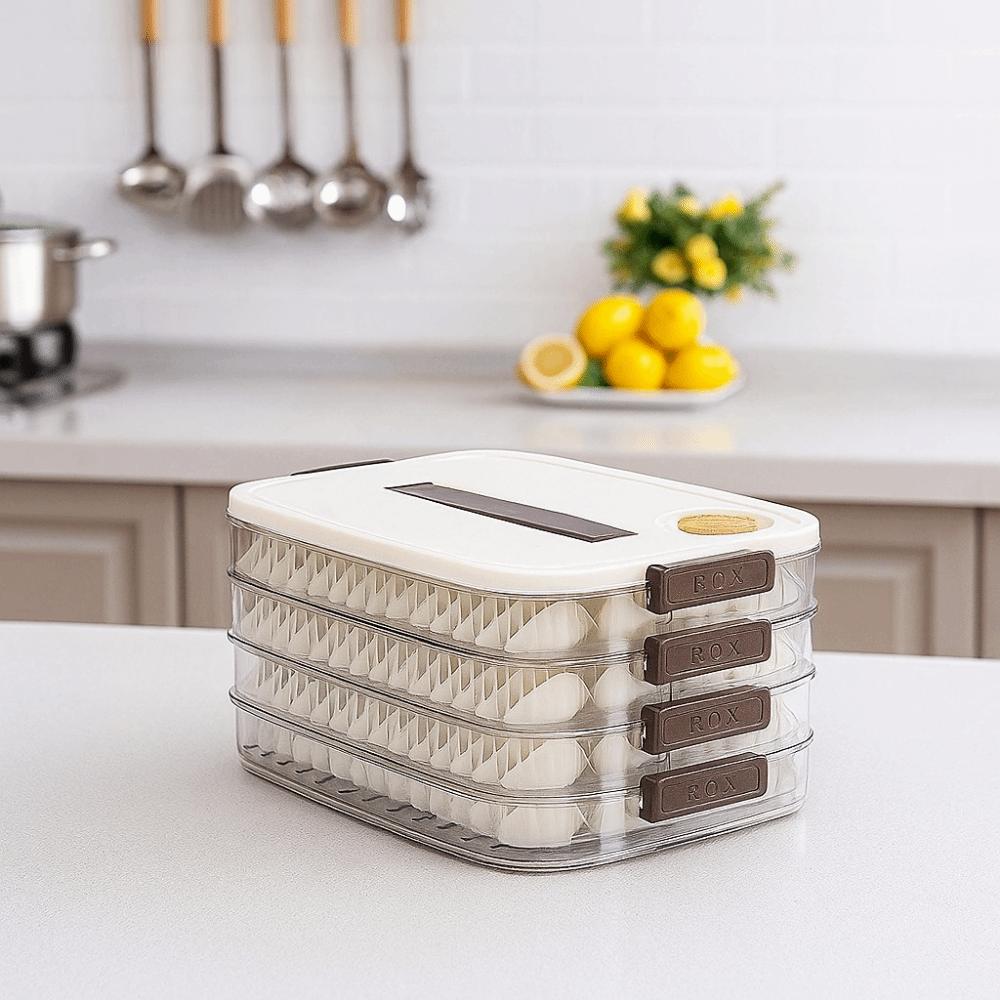 Food Grade Frozen Dumpling Storage Box Transparent Refrigerator Storage Box  for Home