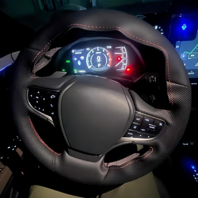 For Lexus NX ES LS Es200 300h Rx300 Nx200 Ct200h Car Accessories Hand Stitched Artificial Leather Non-slip Steering Wheel Cover