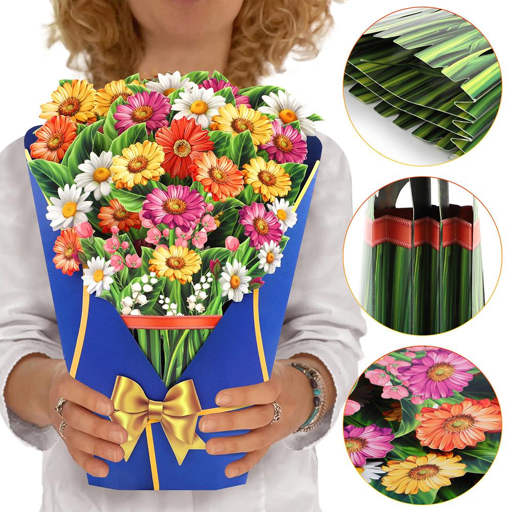 1ks květinová kytice 33 * 25,5 cm 3D smysluplný dárek