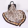 New 90 * CM Satin Square Scarf, Women's Headscarf, Scarf CO Contrasting Color Shawl Striped Simple Model