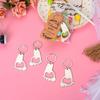 50pcs Footprint Bottle Opener Set With Organza Bags Tags Jute Twine Shower Favors For Guest