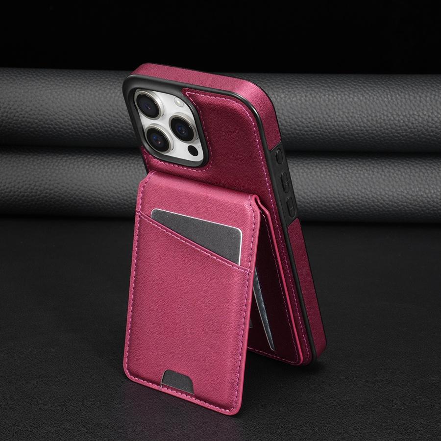 Odnímatelné magnetické bezdrátové nabíjecí pouzdro na telefon 2 v 1 | Ultratenký design se slotem pro kartu a nastavitelným stojanem | Rychlé nabíjení pro iPhone Samsung