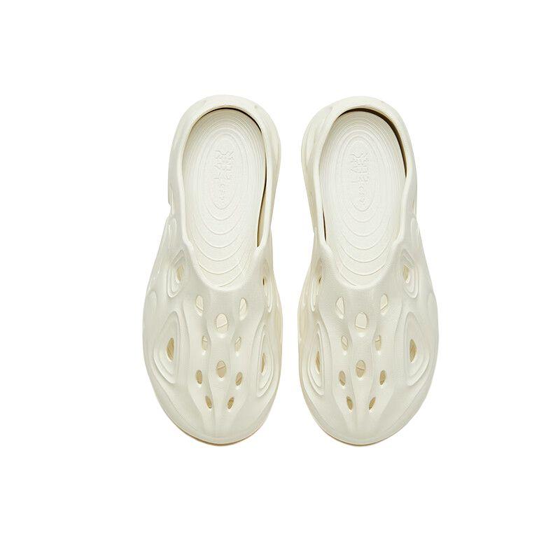 Anta Comfortable Versatile EVA Wear-Resistant Breathable Clogs Kids Footwear Off-White 322536928U-1