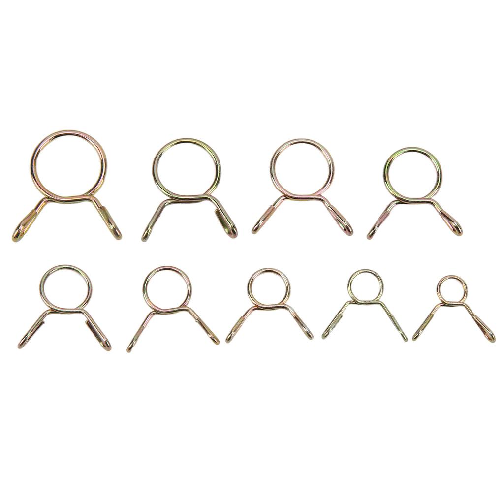 345 ks Palivová hadice Pružinové spony Hadicové svorky Sada sortimentu 9 velikostí pro motocykl ATV Lodě