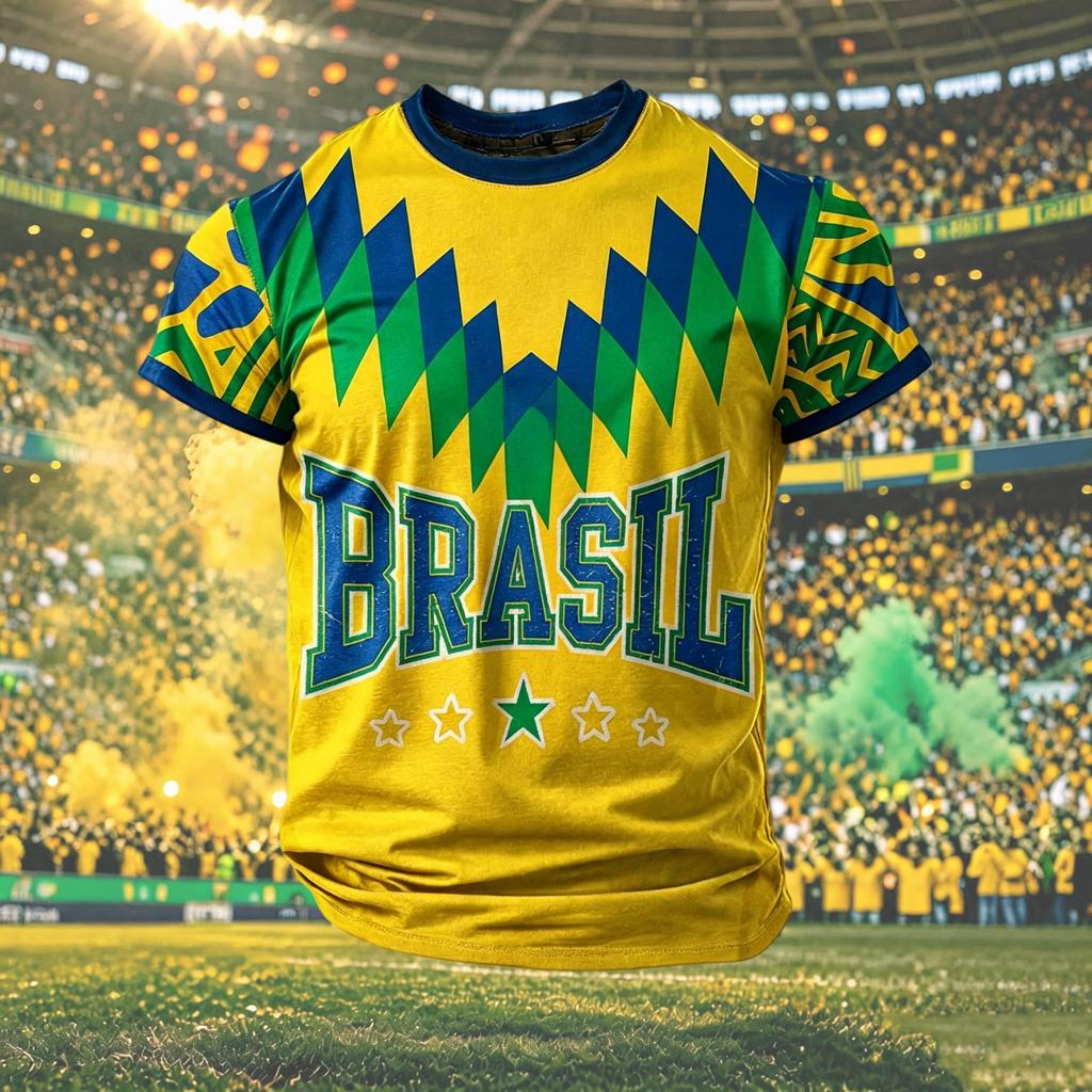 Men's Short Sleeve Graphic T-Shirt with Soccer Print, Breathable & Comfortable Neck, for Fan Celebrations