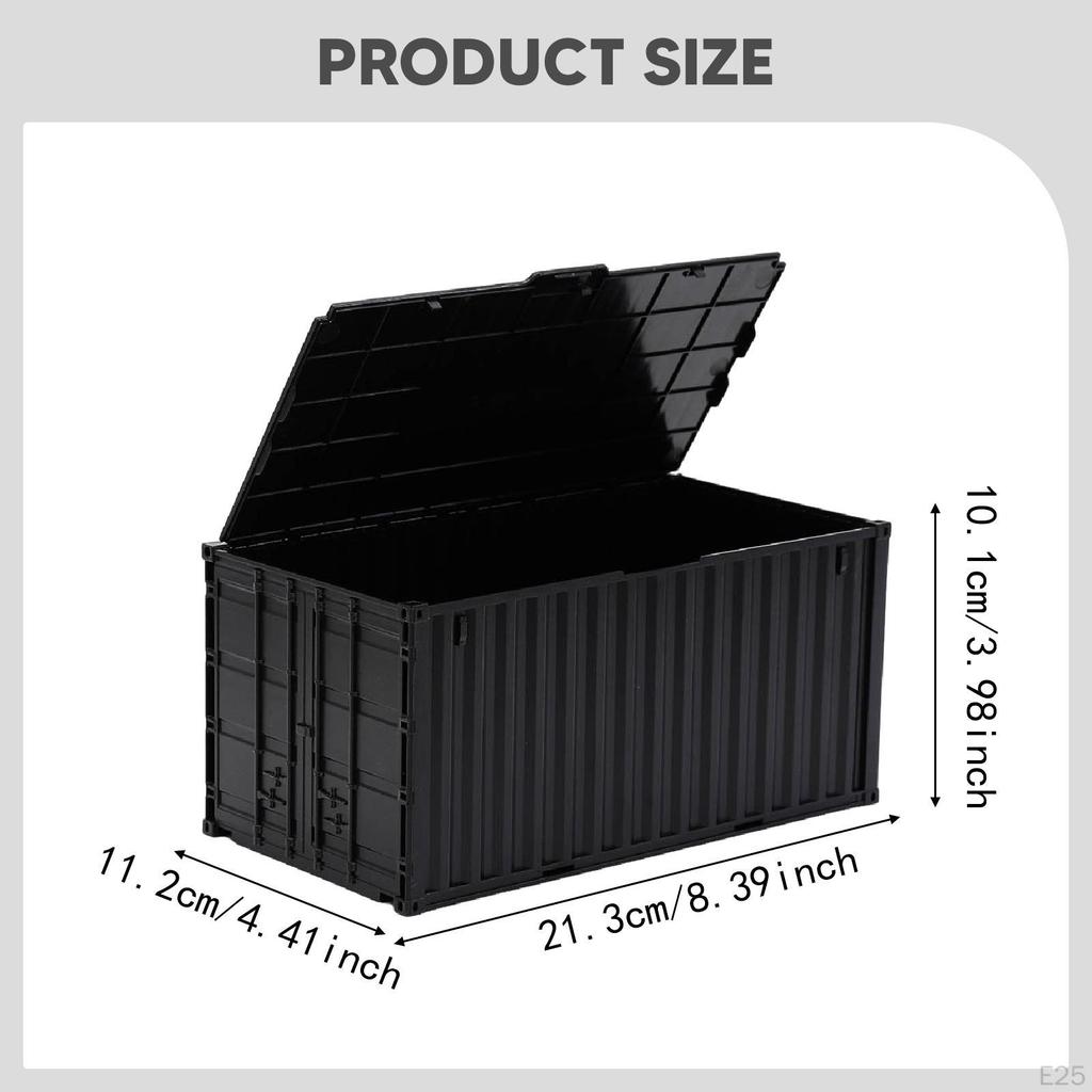 Mini Desktop Storage Box Shaped Like A Container, Large Capacity, Practical And Unique, with