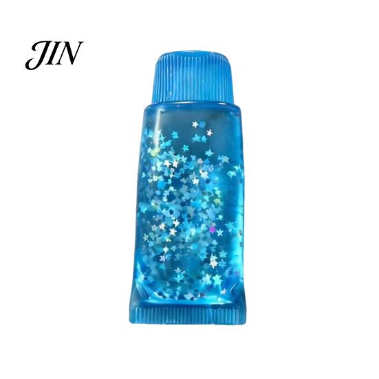 Safe Stress Relief Toy Clear Toothpaste Tube Squeeze Toy, Star Glitter Anti-stress Hand Slow Rising Soft Transparent Sensory