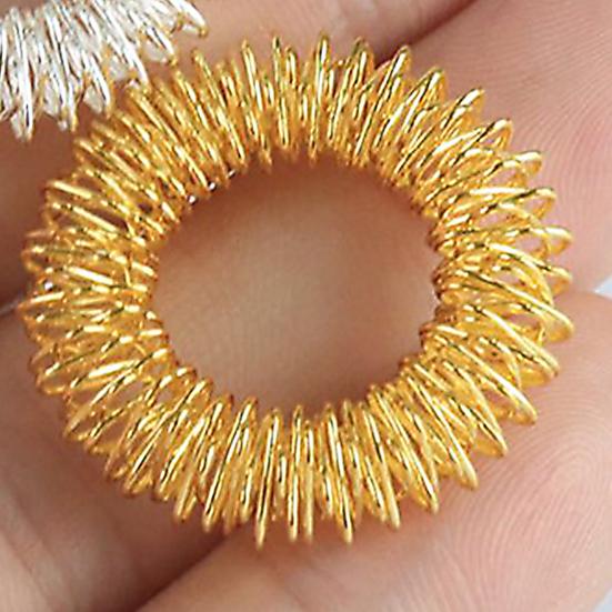 10Pcs Finger Massage Ring Safe Relaxing Metal Stretch Relieve Pain Relaxation Massager for Daily Life