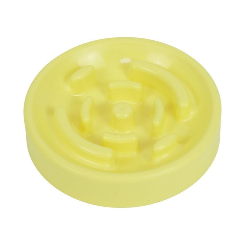 Durability Slow Feeders Bowl Regulable Dog Slow Feeders Comfortable Cats Bowl for Slow Eating жёлтый