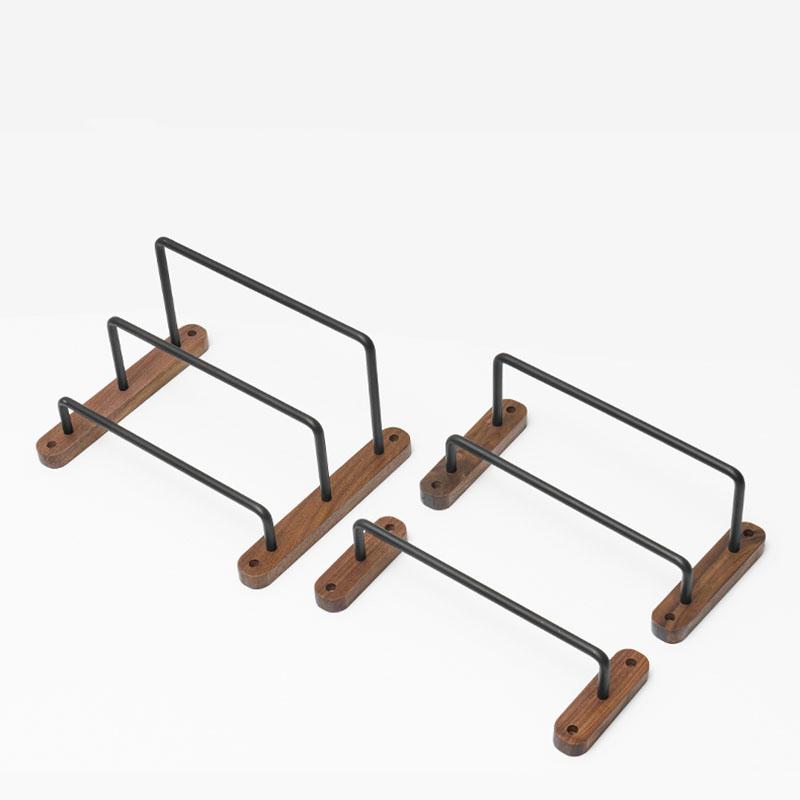 Walnuss Badezimmer Handtuchstange Wandmontierter Handtuchhalter Schwarz Aluminium Handtuchaufhänger Toilettenhandtuchhalter 30-50cm Mehrfachstangen-Aufhänger