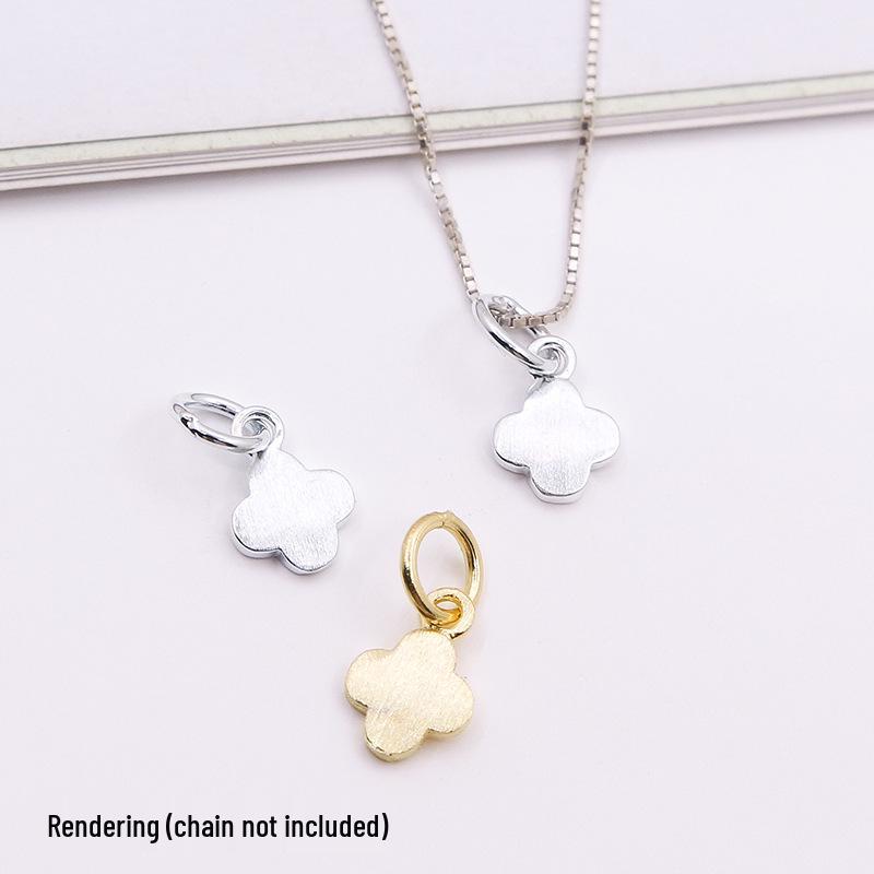 

Gold-Plated Four-Leaf Clover Charm Bracelet with S925 Sterling Silver Pendant