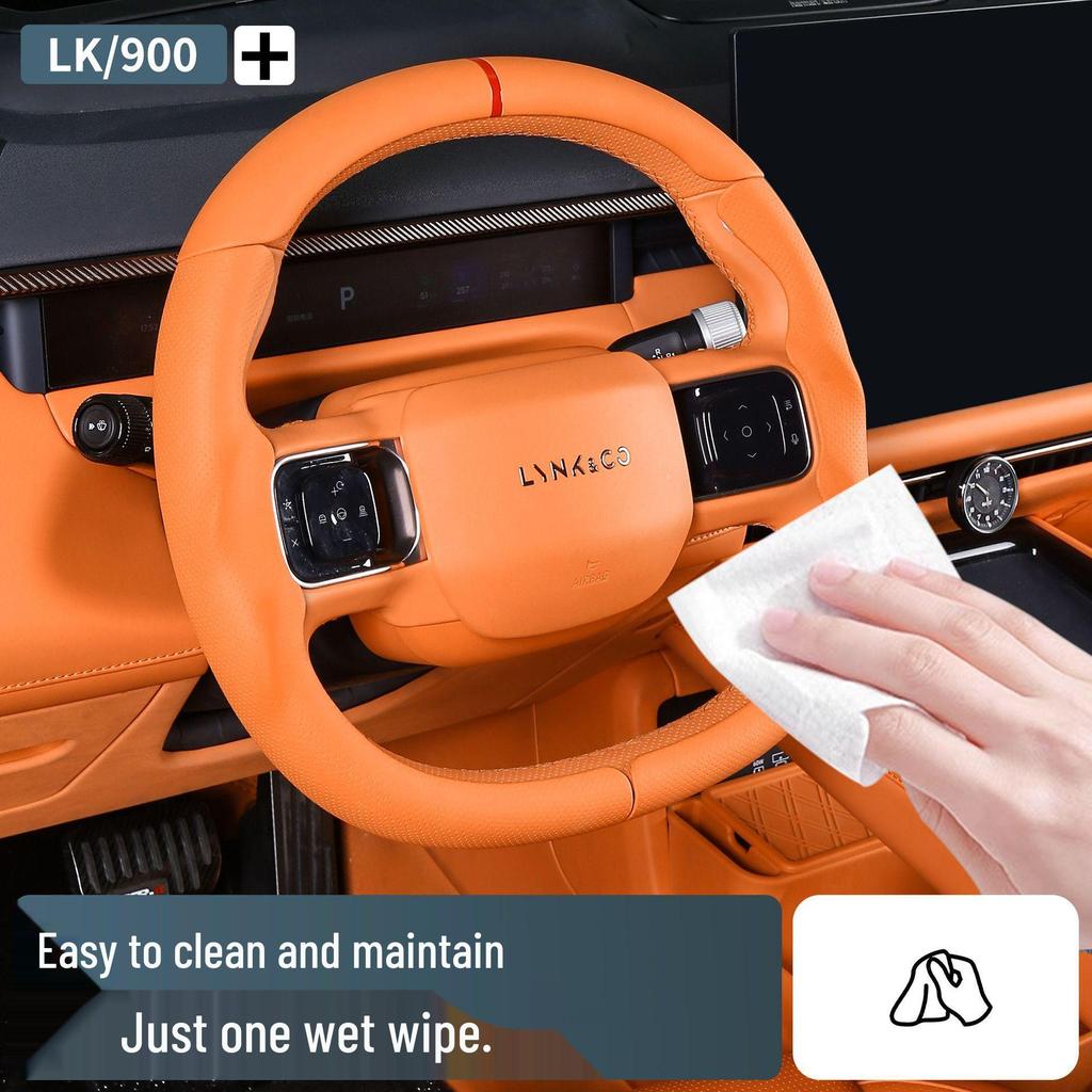Lynk & Co 900 Steering Wheel Cover: Breathable, Soft Wrap, Full Coverage, All-Season Accessory