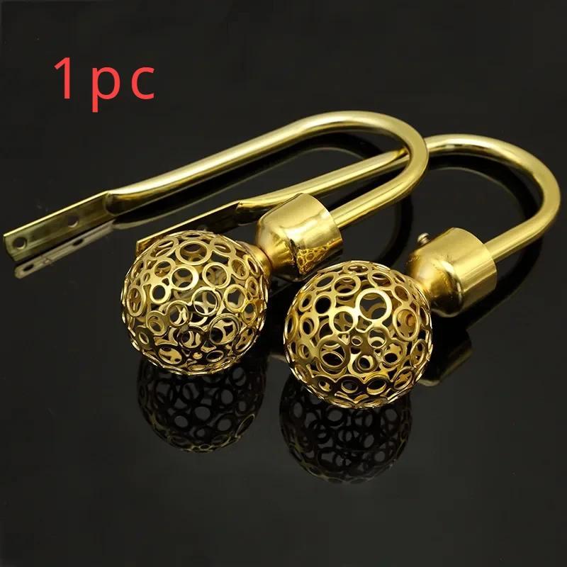 New 2025 Large Stylish Curtain Hold Back Metal Tie Tassel Arm Hook Loop Holder U Shaped Round Window Wall Decoration Hanger