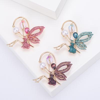 Alloy Diamond Elf Brooch, Temperament Apparel Accessories Brooch