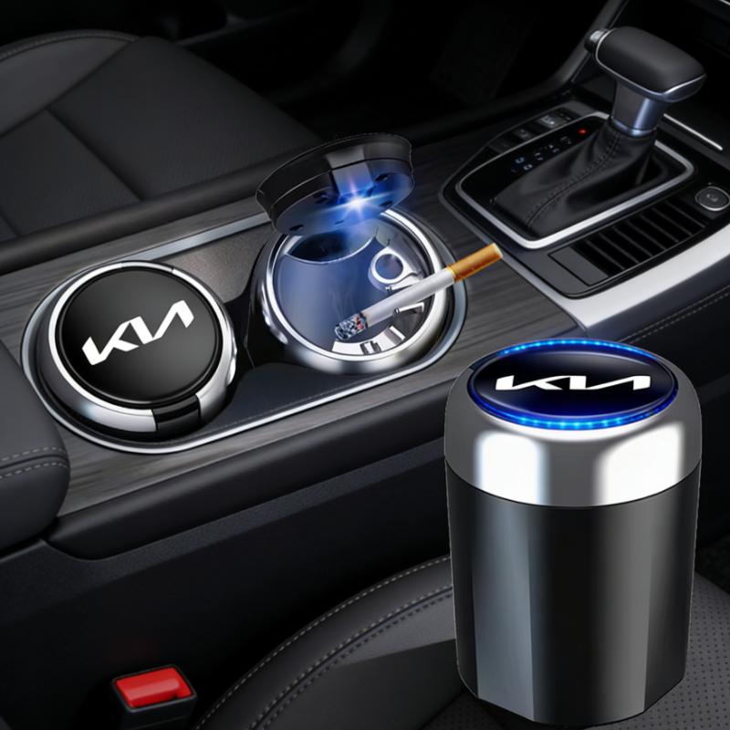 Car Cigarette Ashtray Cup Portable LED Smoke Car Ashtray Smoke Remover For Kia Rio Soul Cerato Soent Sportage Picanto K5 BN3
