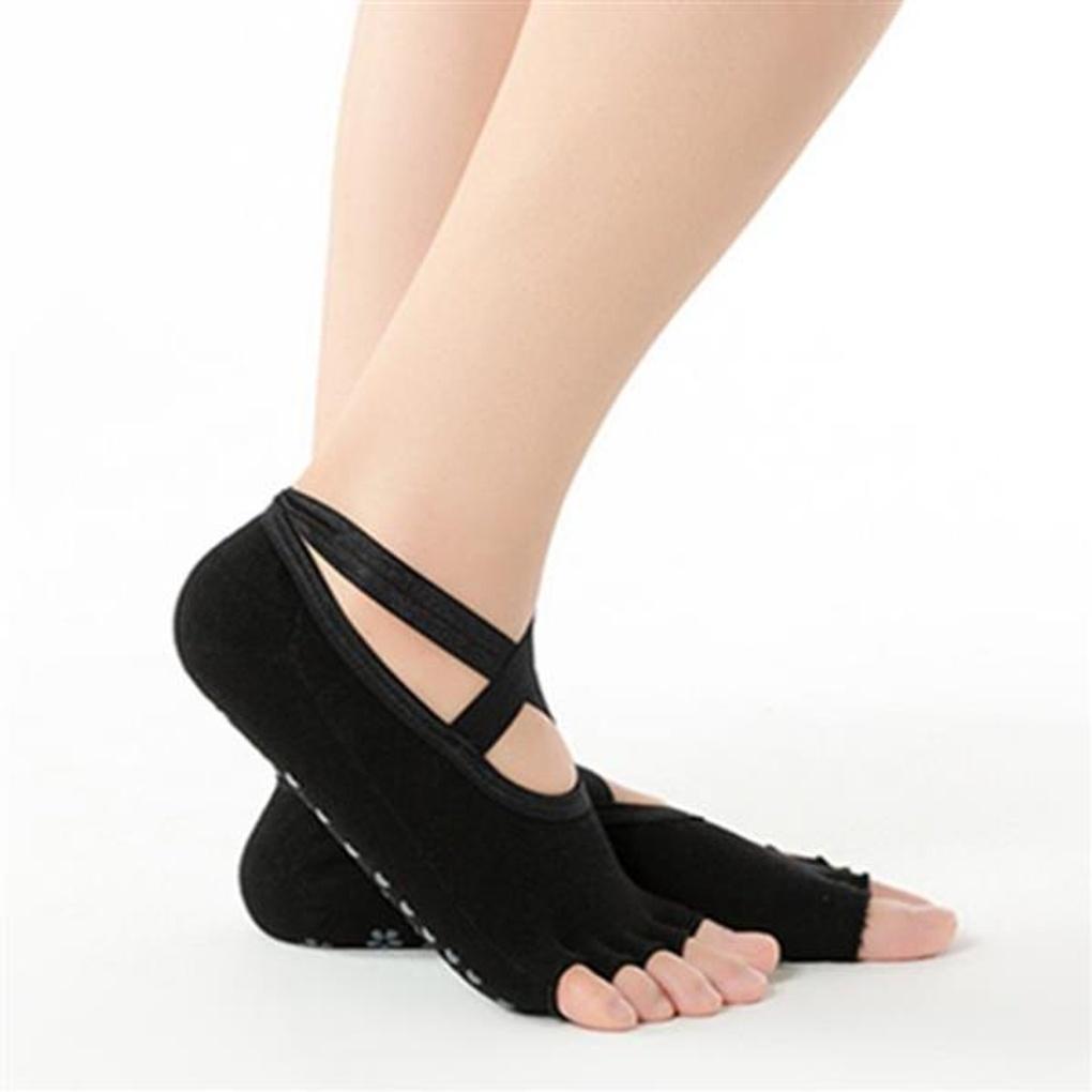 Lina Cross Pilates Socks/Open Toe Yoga Socks