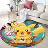 Pikachu,Round Area Rug,Carpet Rug for Living Room Bedroom Sofa Playroom Decor,Non-slip Floor Mat