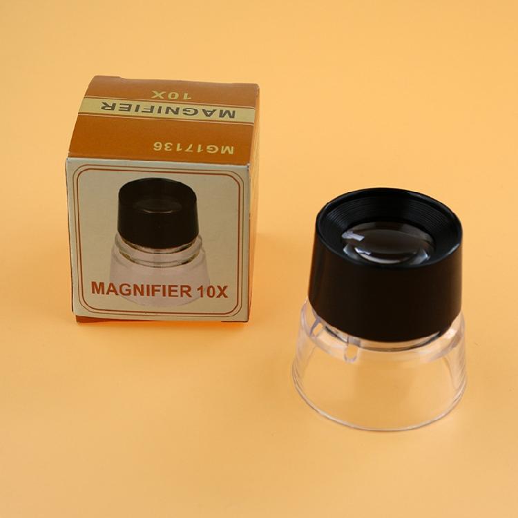 10X Eye Magnifier Loupe Lens Jeweler Coin Stamp Monocular Magnifying Glass