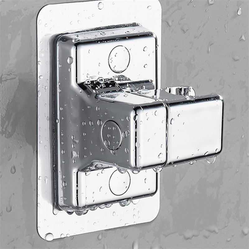 Shower Holder Suction Cup Holder 360° Adjustable Showerhead Holder Plating Shower Rail Head Holder Bathroom Wall Mount Bracket