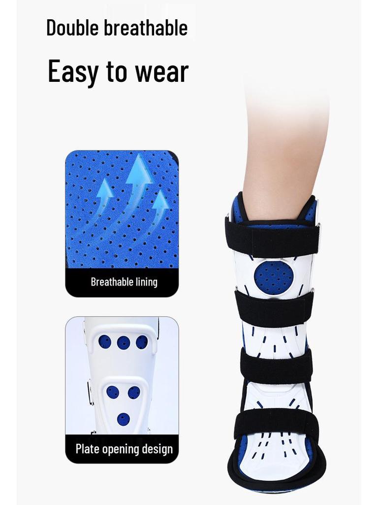 Long-Style Ankle Joint Fixation Brace for Lower Limb, Metatarsal, Tibia, and Foot Drop Correction