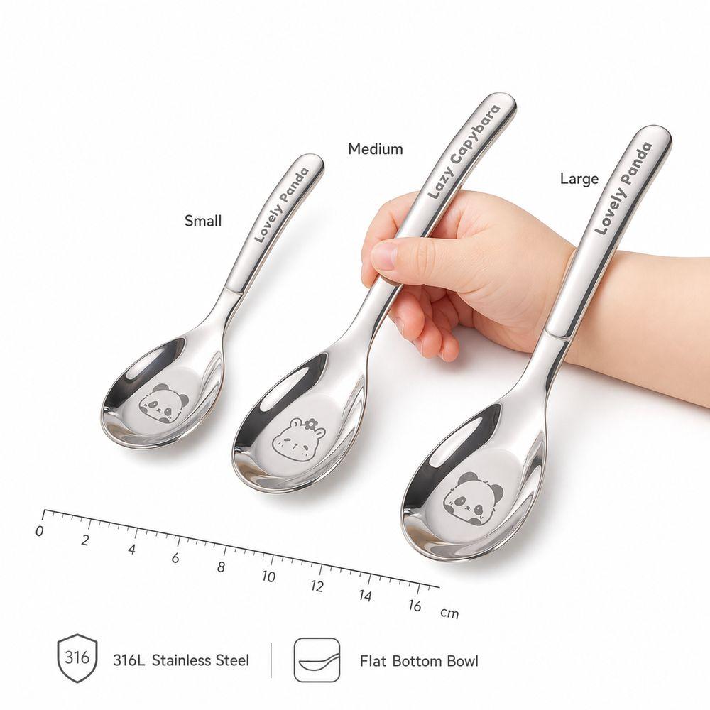 316 Stainless Steel Baby Feeding Spoon Children's Eating Spoon Toddler Mealtimes