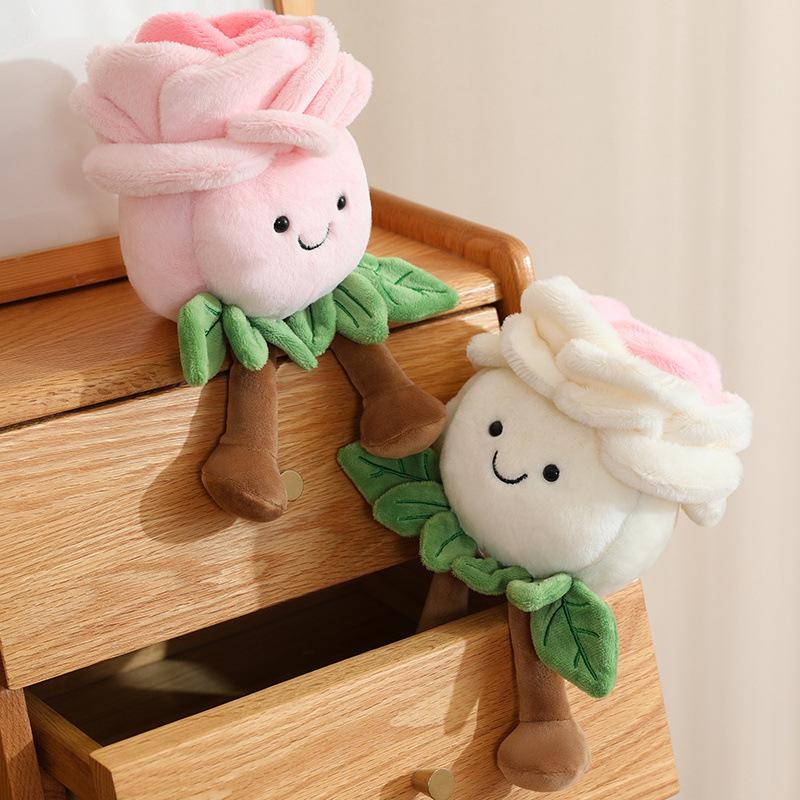 Simulated Fragrance Rose Doll Cute Flowers Plush Toy Doll Desktop Decoration Ornament Gift