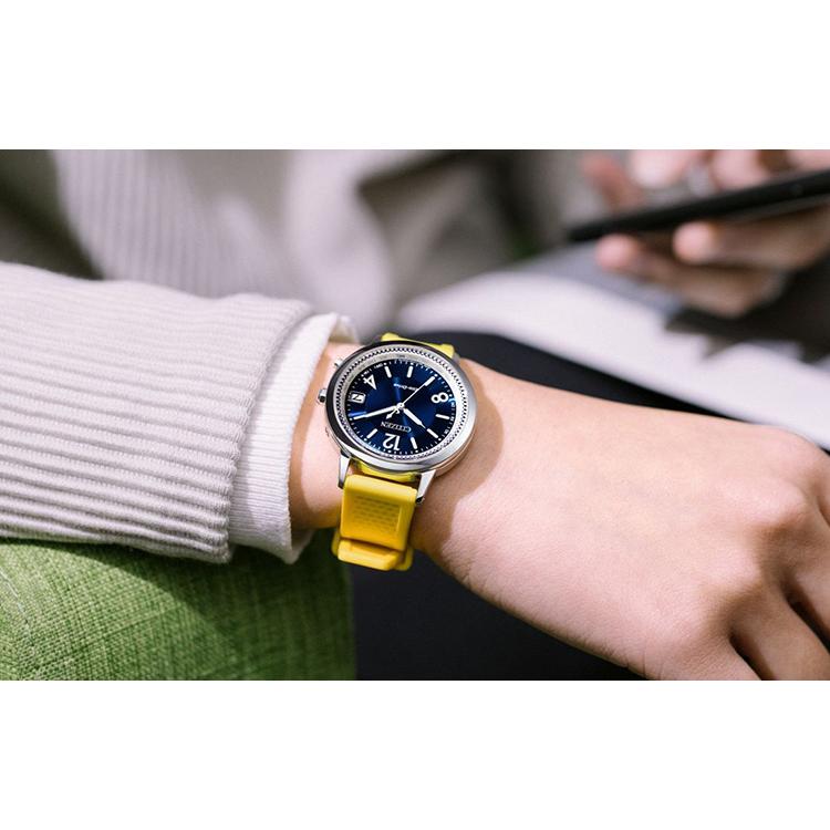 Citizen C Collection 50m Water Resistant Light Powered Quartz Movement Rubber Band Strap Watch CB1101-03L