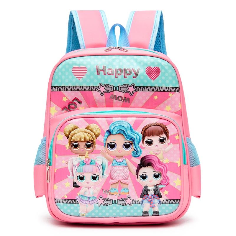 New Cartoon Kindergarten Backpack Waterproof And Durable Large Capacity Suitable For 3-8 Year Old Children Nylon Material 14-inch Size 20-35l Capacity
