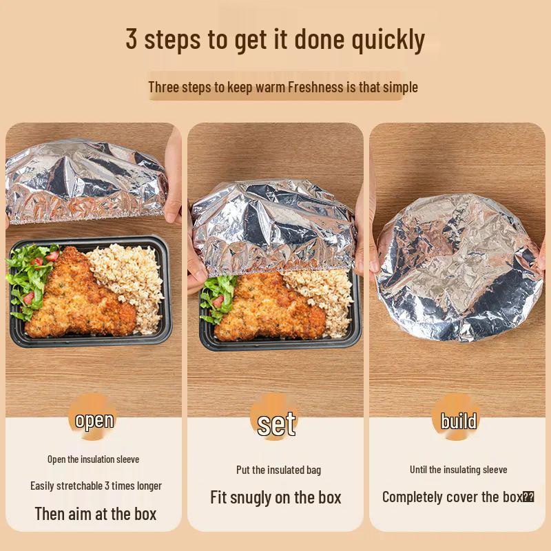 Thickened Aluminum Foil Food Wrap: Washable, Multi-functional, BBQ Sleeve, Labelable, Fresh-Keeping Cover