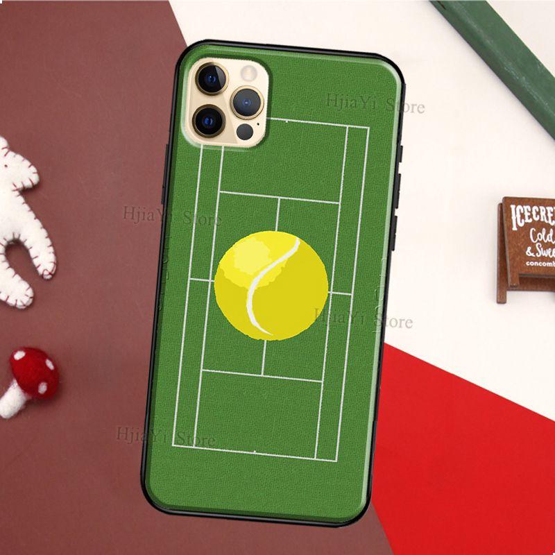 Tennisschläger Tennisball TPU Hülle Für iPhone 11 14 Pro Max 12 13 mini X XS Max XR 5S SE 2020 6S 7 8 Plus Rückabdeckung