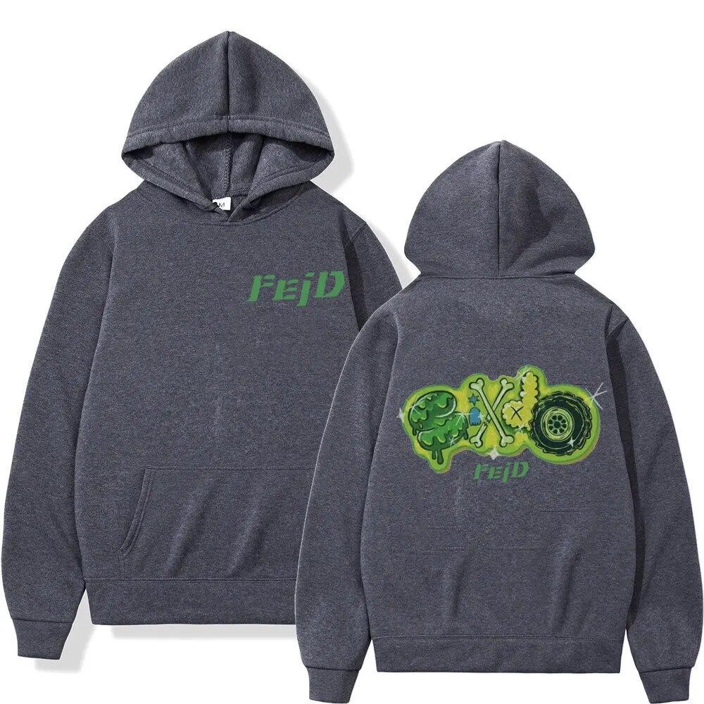 2023 Feid Ferxxo Tour Print Hoodie Autumn Winter Hip Hop Vintage Oversized Sweatshirts Unisex Women Fashion Casual Fleece Hoodies