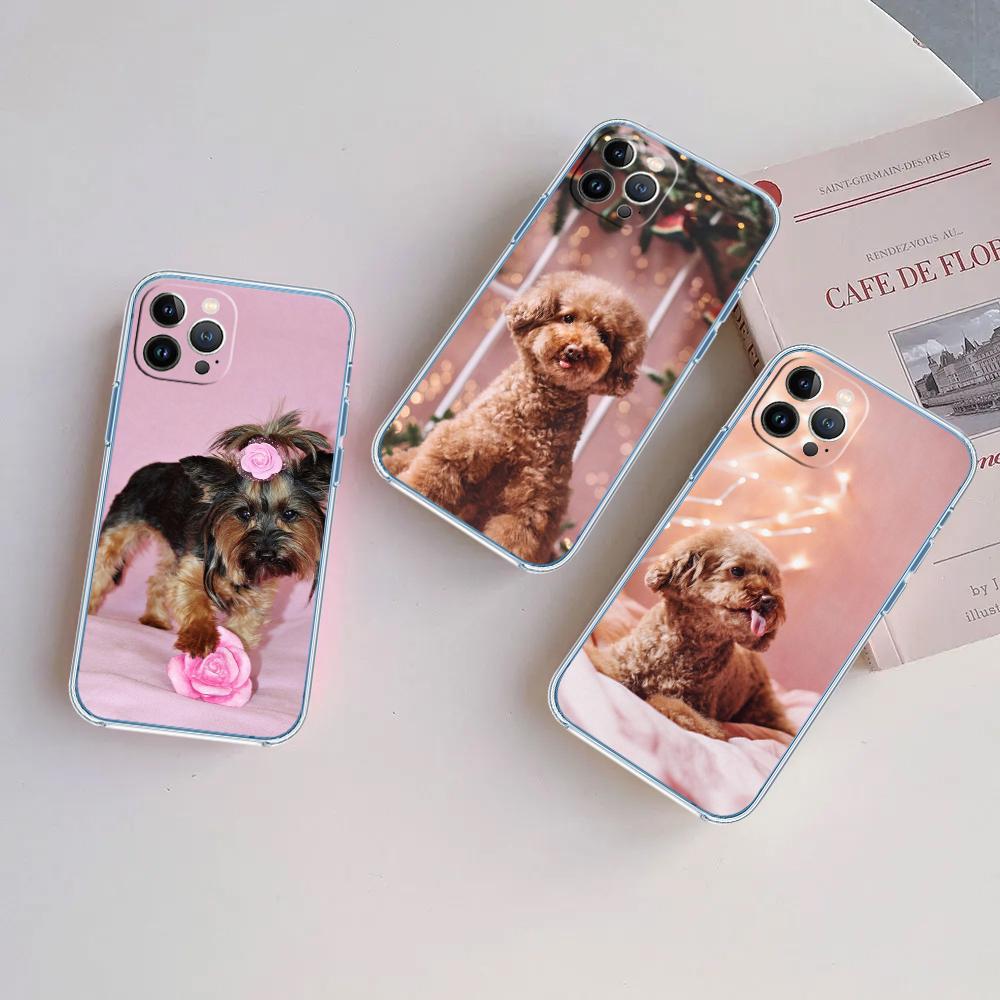 BF49 DOG Poodle Soft Shell Transparent Phone Case for Motorola Moto G7 G8 G9 G84 G85 G73 G24 G15 Z2 Play Power Plus