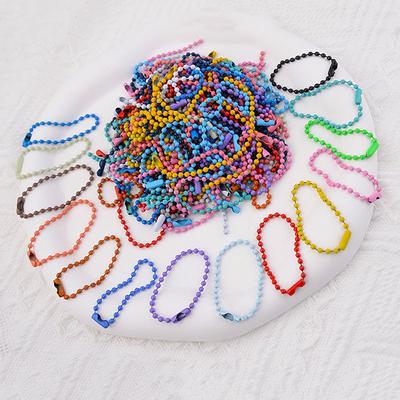 100 buc. Lanțuri de mărgele cu bile se potrivesc cu lanț cheie pentru păpuși, etichetă, conector pentru etichete de mână, pentru accesorii pentru fabricarea de bijuterii, brățări