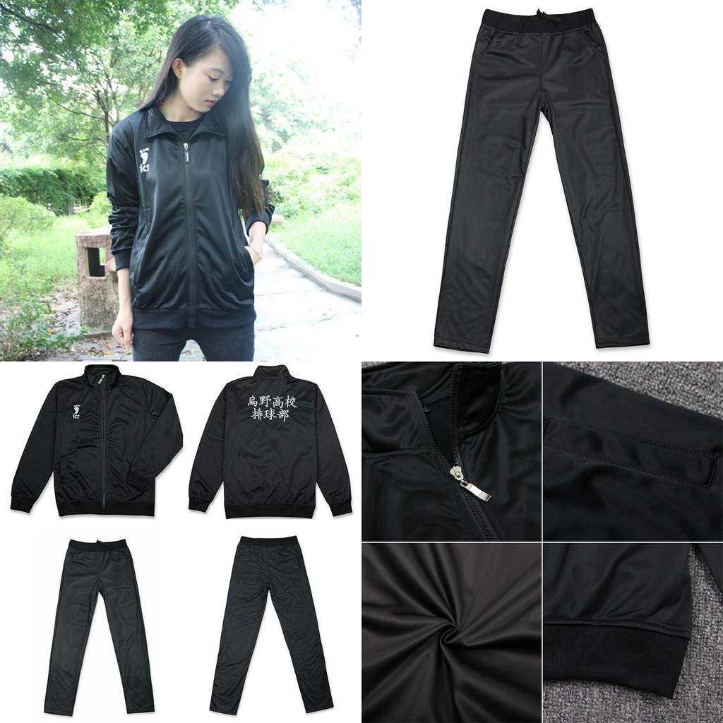 Haikyuu Karasuno High School Jas Jas Broek Sport Cosplay Kostuum Stijlvol Design