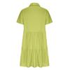 Summer Loose Color Lapel Casual Short Sleeved Cotton Linen Dress
