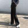 Autumn Winter Super High Waist Wooenl Blend Womens Pants Loose Female Straight Trousers Korean Versatile Lady Pants