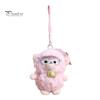 Aesthetic Keychain Gift Plush Sheep Doll Pendant for Bags And Keys, Soft Curly Stuffed Animal Waxy with Bow Glasses Accessories, Cute Hanging Ornament