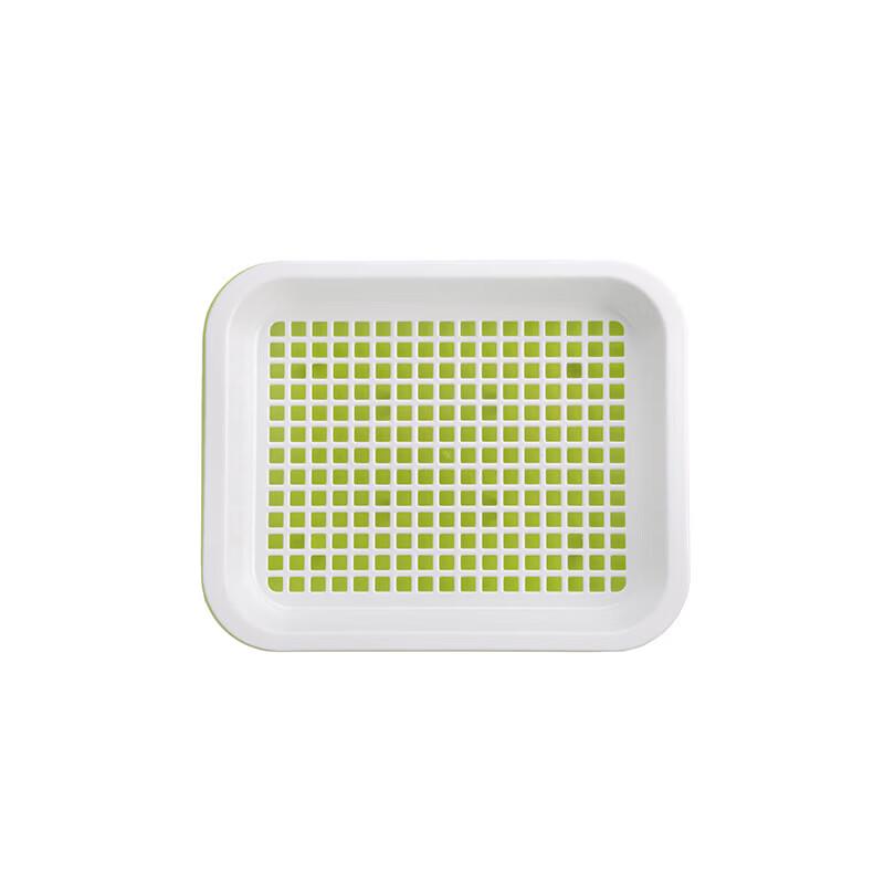 Camellia Double-Layer Green Plastic Tea Tray
