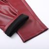 Men Slim Fit Korean Style Pu Leather Motorcycle Casual Long Pants