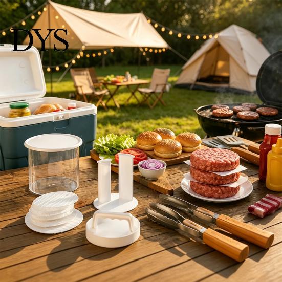 Home Kitchen Burger Press Hamburger Patty Maker, Non-stick with Storage Container And Separator Sheets Easy Clean Dishwasher Safe Mold, Manual