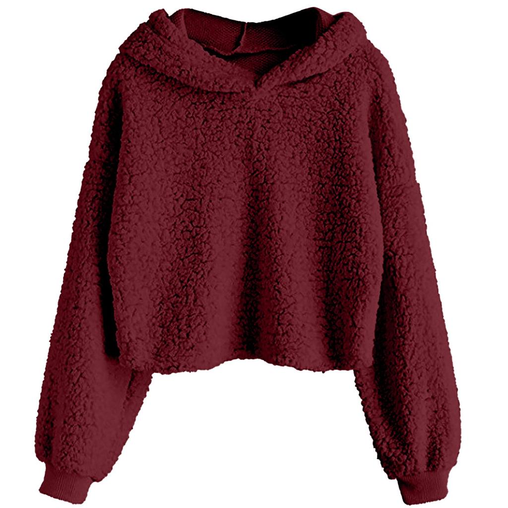 Women's Casual O-Neck Contrast Color Long Sleeve Top Pullover Sweatshir
