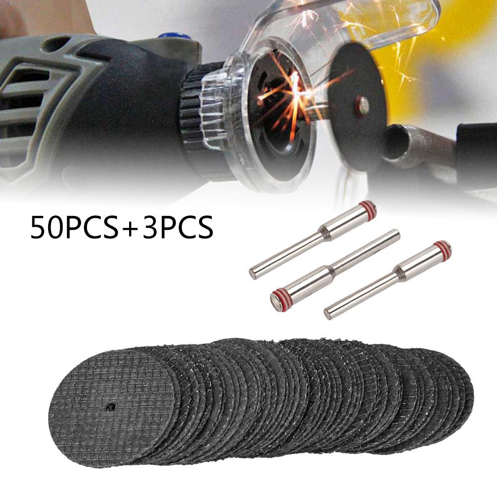 53pcs 1/8 Mandrel Fiberglass Reinforced Cutting Disc Cut Off Wheel Rotary Discs uygun fiyatlı