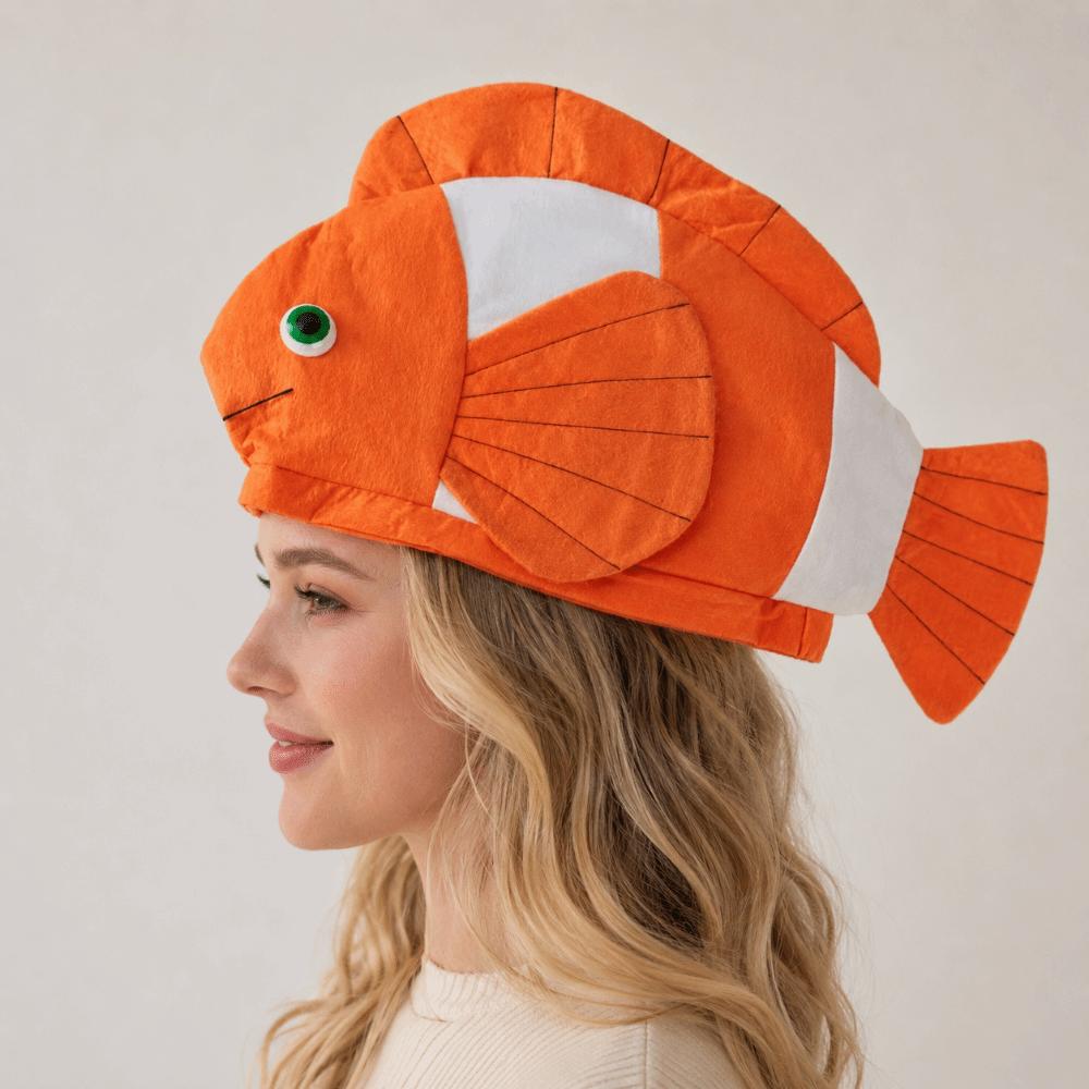 Creative Cartoon Fish Hat Funny Halloween Headgear Party Supplies Fish Head Cover Carnivals