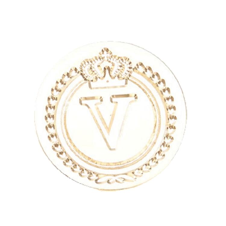Brass Head Seal Stamp Crown Letters Sealing Wax Stamp for Letter Invitations Decoration English Letters Wax Seal Stamp