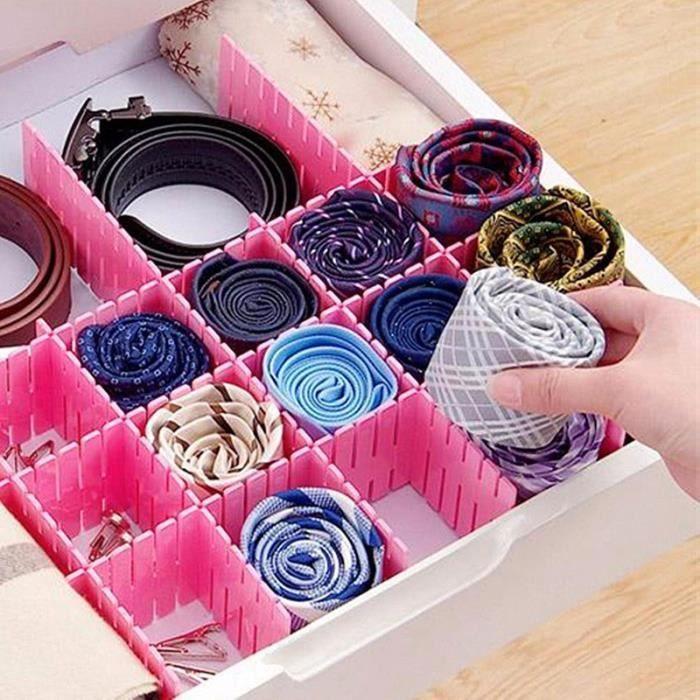 Drawer Organizers - SHOP-STORY - Set of 8 - Pink - Modular - Practical Storage