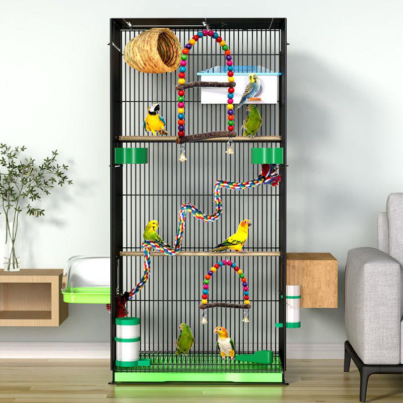 Large Parrot & Bird Cage for Budgies, Peonies, Wrens, Starlings & More