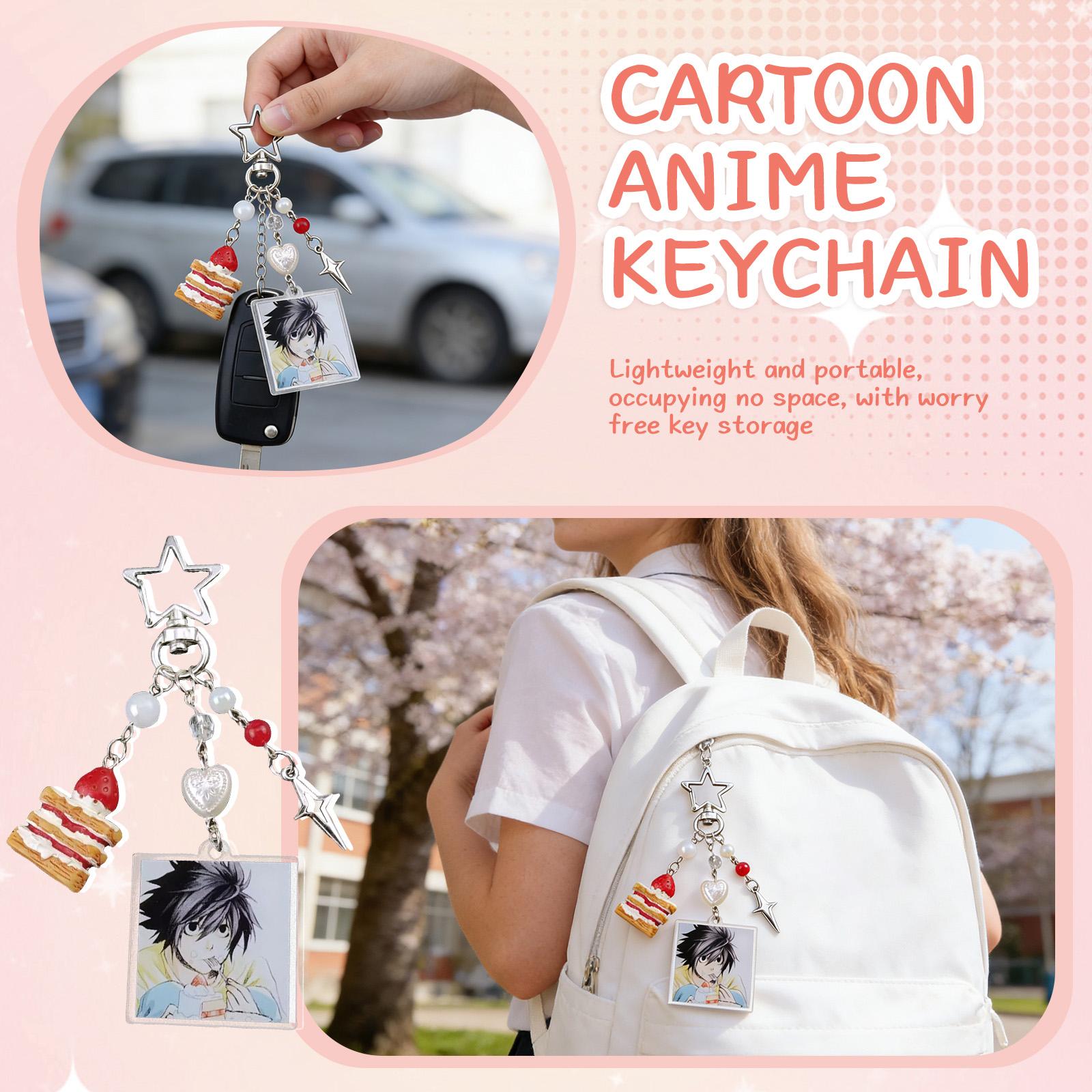

Photo Frame Keychain, Cute Cake Star Ornament One Size